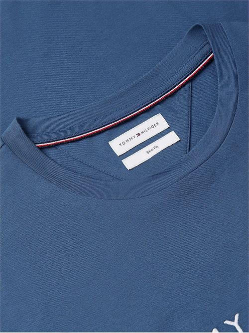 T-shirt in jersey a righe con logo ricamato TOMMY HILFIGER | MW0MW11797/DBZ
